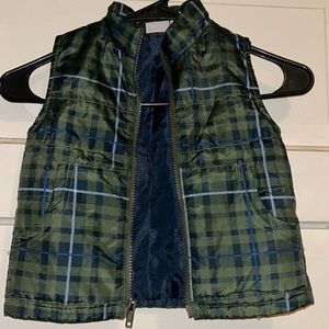 Baby Headquarters, 24M, Green & Blue Plaid Puffer Vest